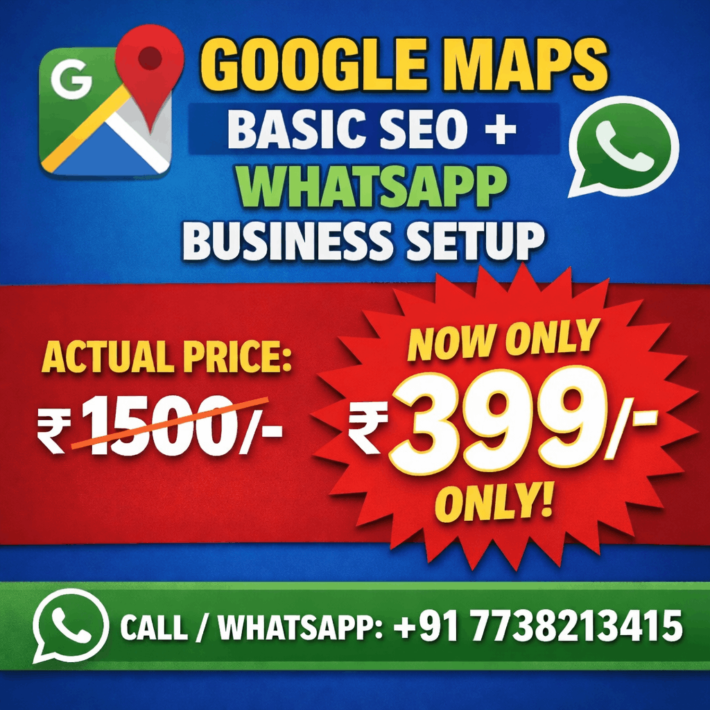 Google Maps Basic SEO + WhatsApp Business Setup
