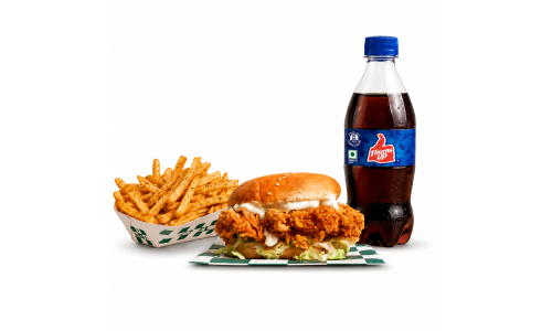 Crispy Burger + Soft drink + Fries