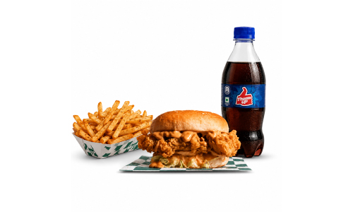 Tandoori Burger + Soft drink + Fries